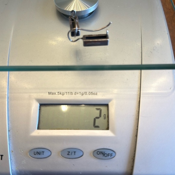 Vintage smoked quartz earrings 925 silver rectangular stone - Picture 5 of 13